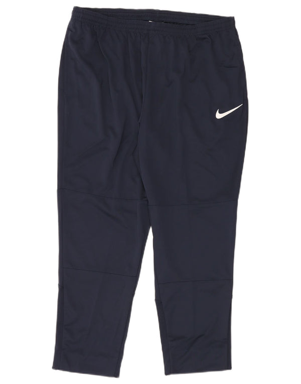 NIKE Mujer Dri Fit Chándal Pantalones UK 40 XL Azul Marino