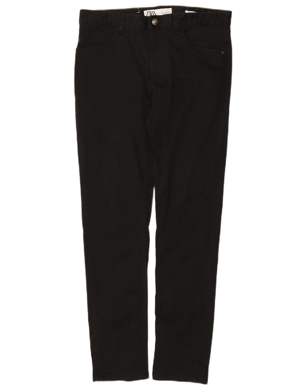 Zara Mens Slim Casual Pantalones EU 42 Large W32 L30 Algodón Blanco