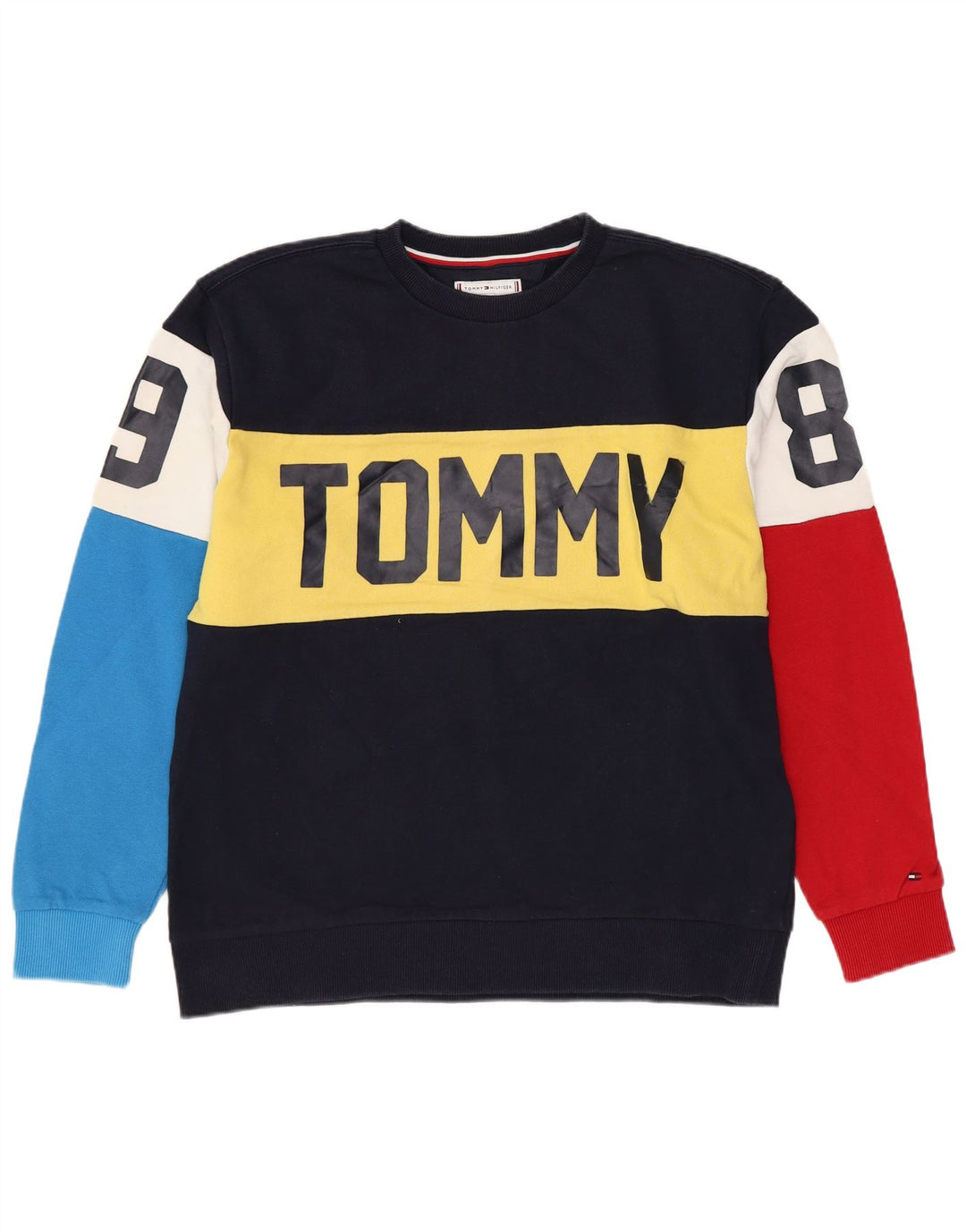 Tommy Hilfiger Sudadera para niño Jumper 13-14 años Azul marino Colorblock