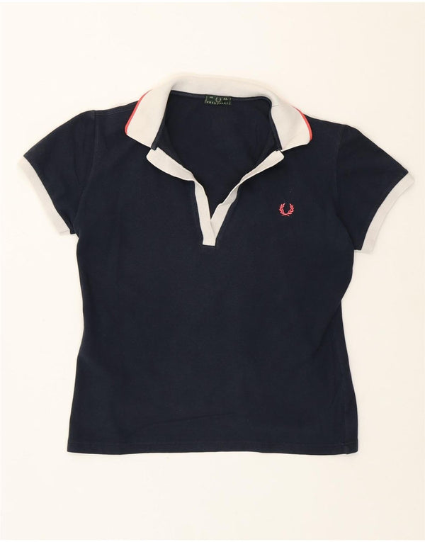 Fred Perry Polo Corto para Mujer UK 40 XL Algodón Azul Marino