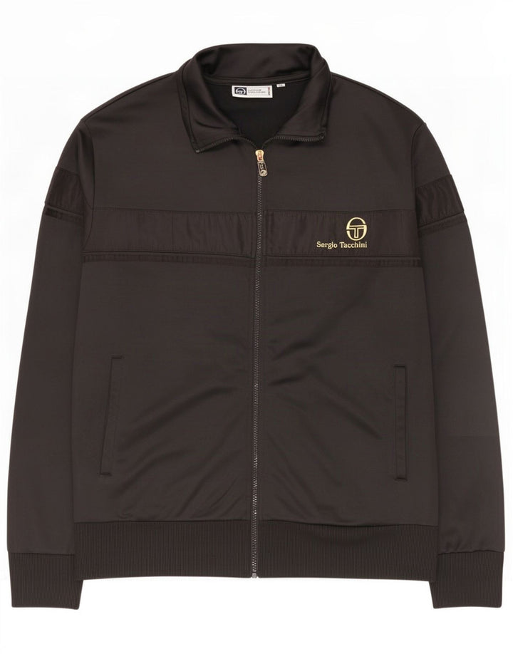 Sergio Tacchini Chaqueta superior de chándal para hombre 2XL Poliéster negro