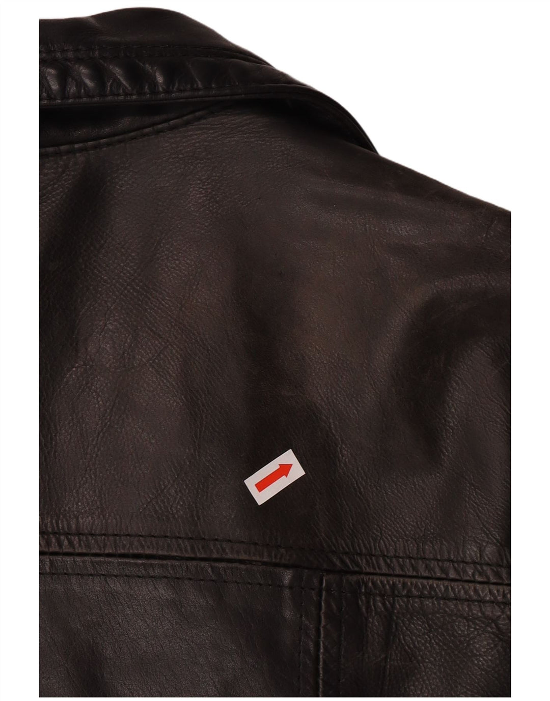 DAKOTA Chaqueta de cuero para mujer UK 16 Grande Cuero negro Clásico