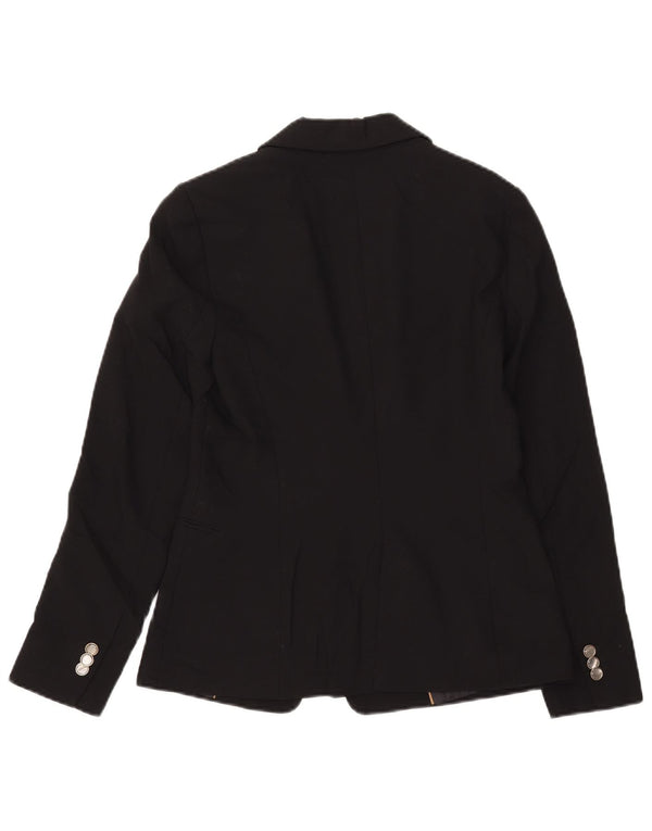 Zara Mujer Chaqueta Blazer De 1 Botón EU 36 XS Negro Poliéster