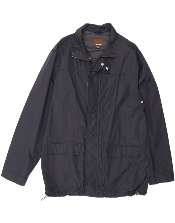 Zara Mens Utility Jacket UK 40 Large Azul Marino Nylon