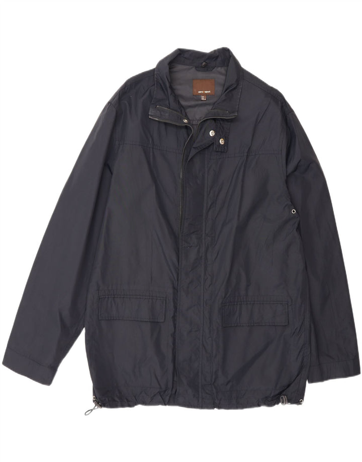 Zara Mens Utility Jacket UK 40 Large Azul Marino Nylon