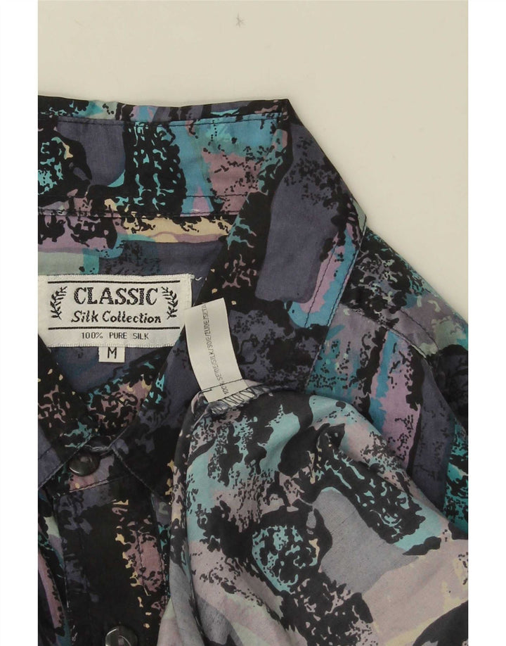 CLASSIC Camisa de manga corta con estampado abstracto para hombre Seda mediana multicolor