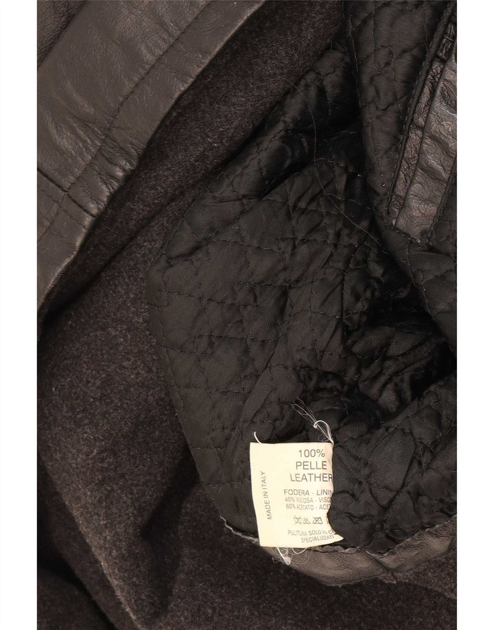 Suprema Chaqueta de cuero para hombre IT 58 4XL Negro