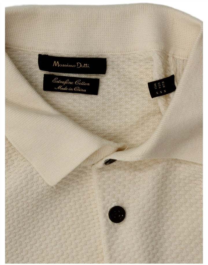 Polo Massimo Dutti Hombre Mediano Blanco Roto