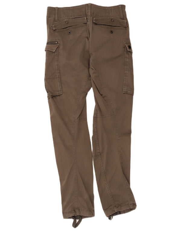 G-Star Hombre Pantalones Cargo Rectos W28 L32 Algodón Caqui