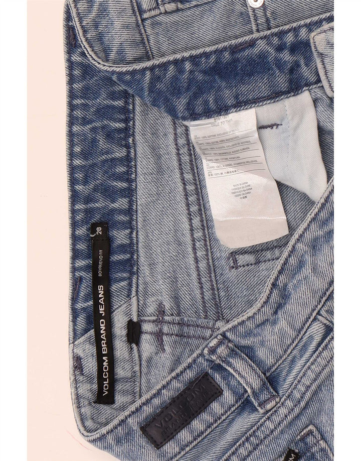 Volcom Shorts De Mezclilla Desgastados De Corte Boyfriend W28 De Algodón Azul Medio