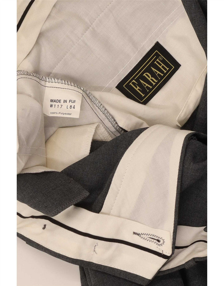 Pantalones de traje para hombre Farah W40 L26 Poliéster gris