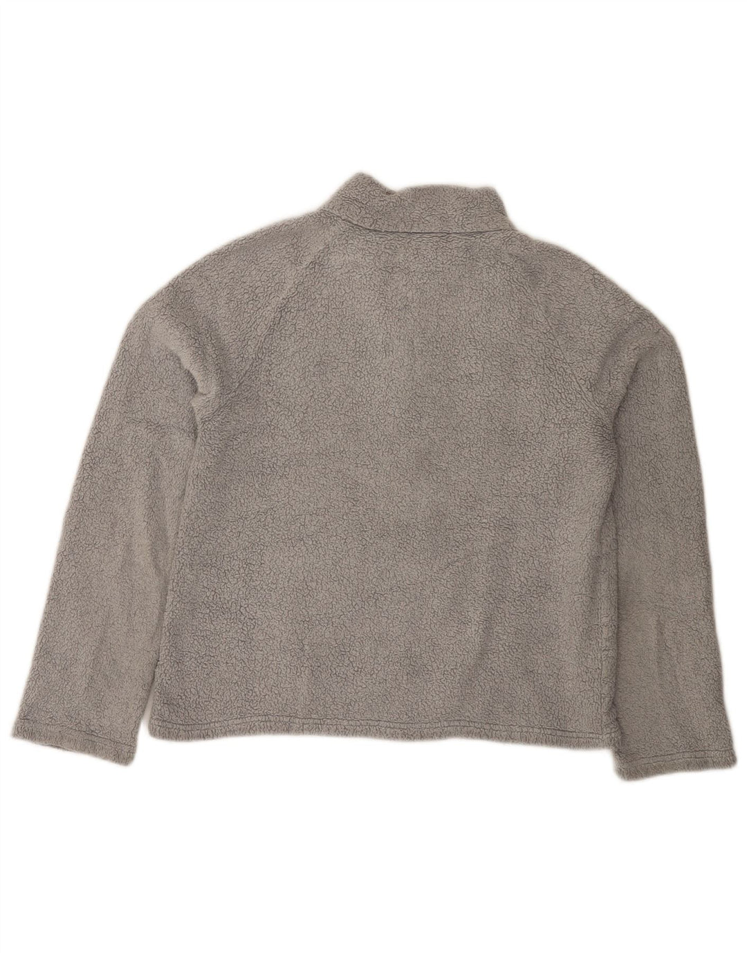 Jersey de forro polar con cuello y cremallera para mujer de Fat Face UK 44 Poliéster gris grande
