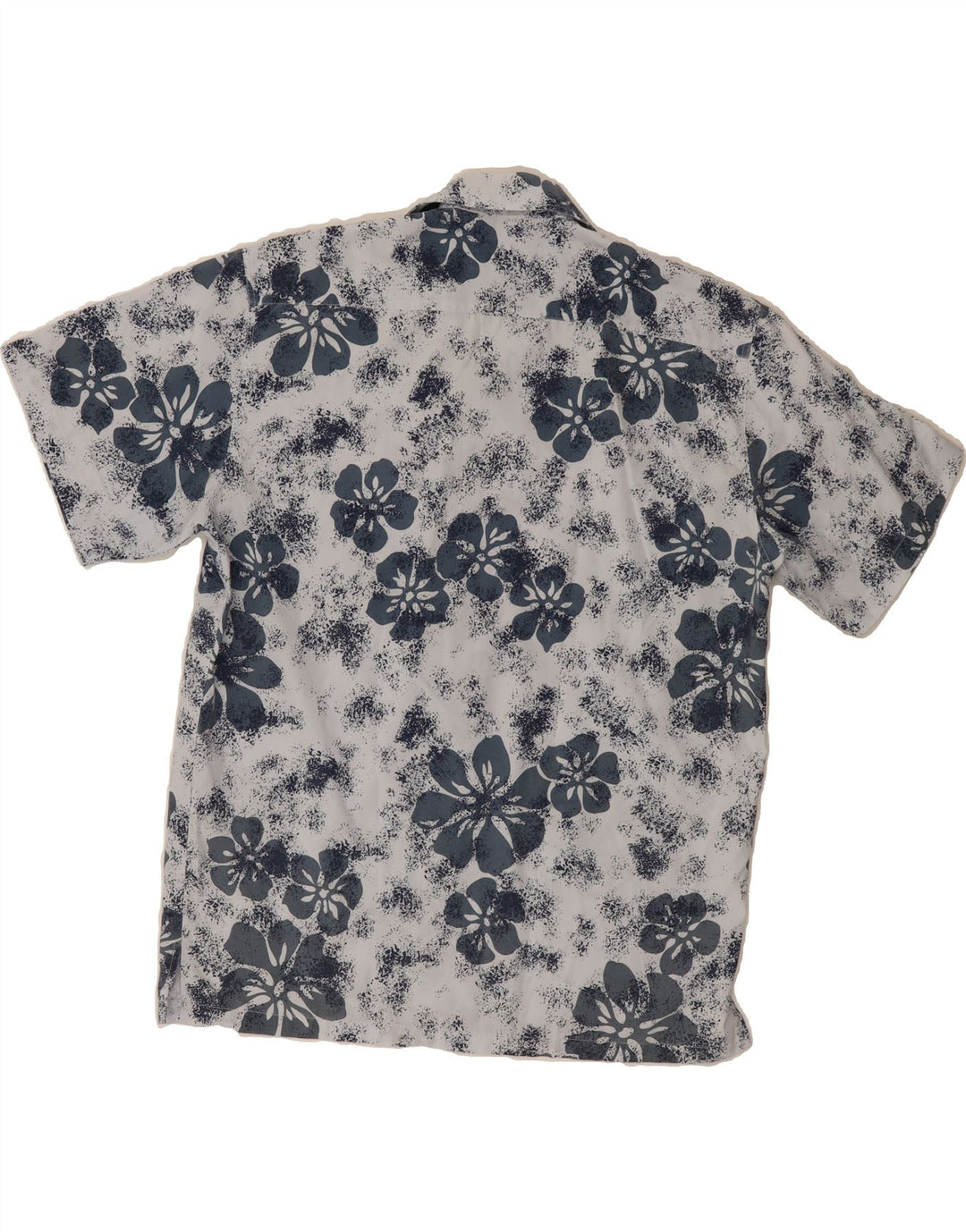 TIPO' S Mens Short Sleeve Shirt XL Blue Floral Polyester Vintage Tipo' S and Second-Hand Tipo' S from Messina Hembry 