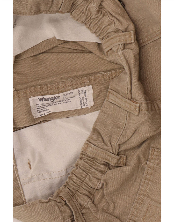 Pantalón Corto Chino Wrangler Mujer W30 Algodón Beige Medio
