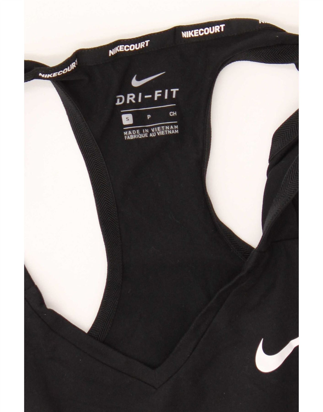 Nike - Camiseta sin mangas Dri Fit para mujer, talla 8, color negro