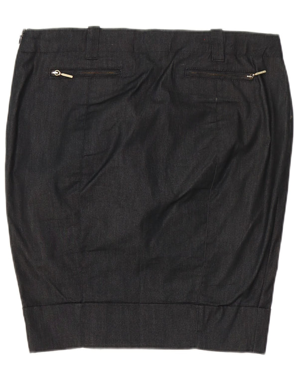 Guess By Marciano Falda Lápiz Para Mujer IT 46 Grande W34 Algodón Gris