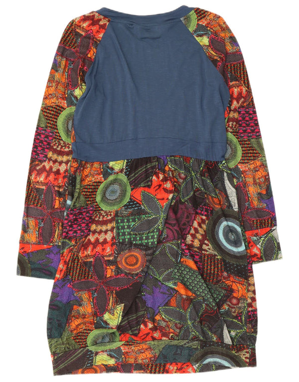 Desigual Vestido tubo gráfico para mujer UK 40 XL Floral multicolor