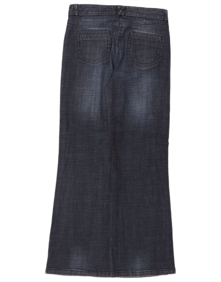 Monsoon Vaqueros acampanados para mujer UK 8 Small W27 L30 Algodón azul marino