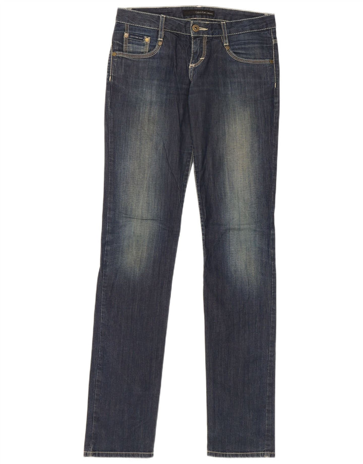 Vaqueros ajustados para mujer Calvin Klein W26 L33 Algodón azul