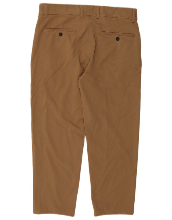 Zara Pantalón chino recto para hombre EU 42 Large W32 L25 Beige