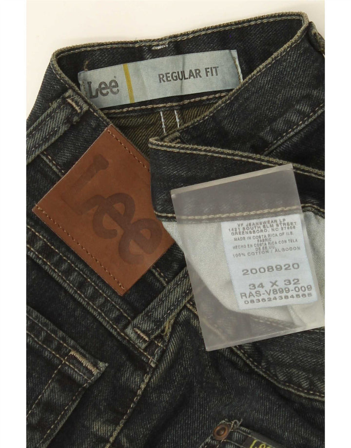 Vaqueros rectos de corte regular para hombre Lee W34 L32 Algodón azul marino