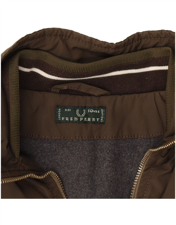 Fred Perry Chaqueta Bomber para Niños 9-10 Años Caqui Algodón
