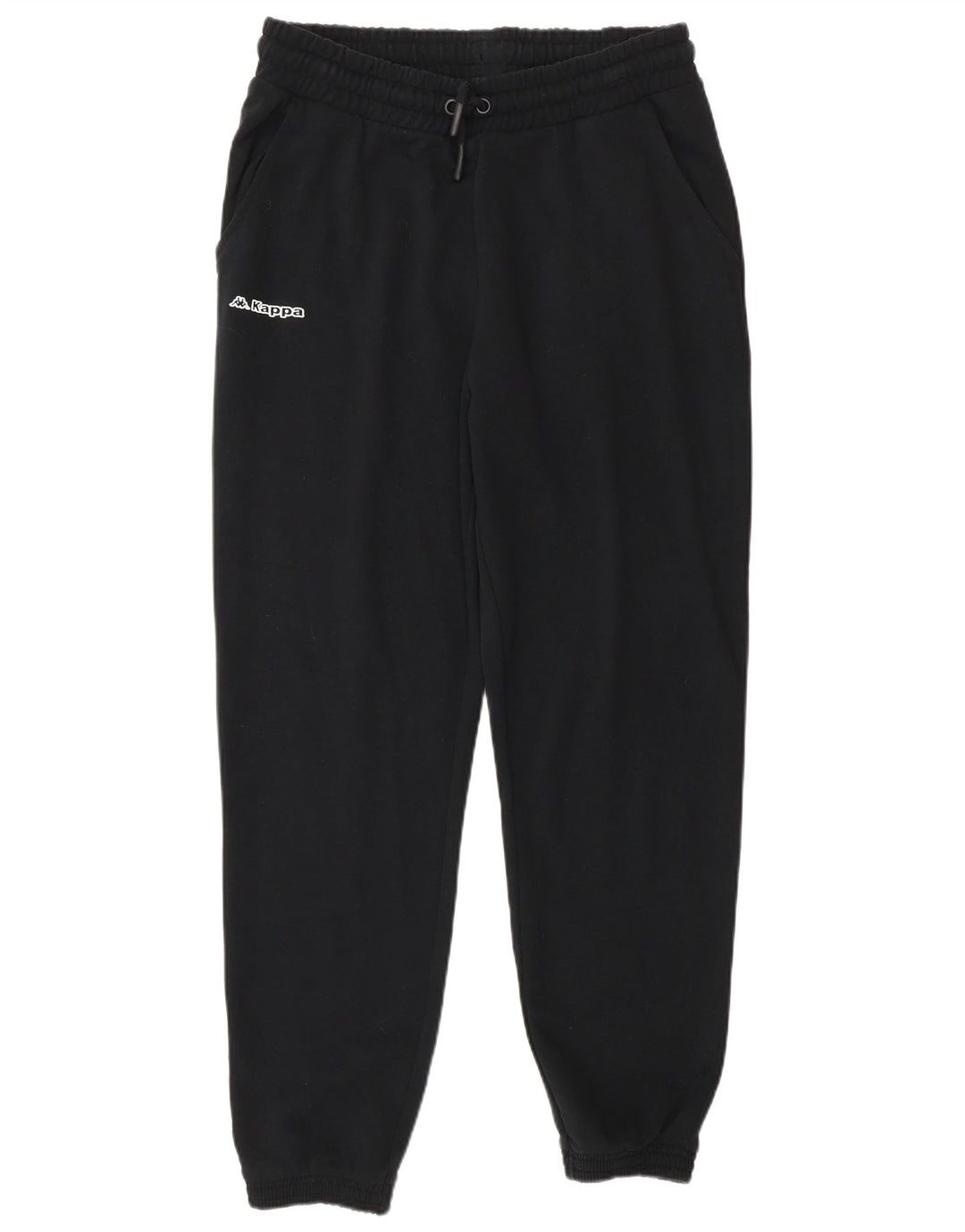 Kappa Hombre Pantalones De Chándal Joggers Large Negro Algodón