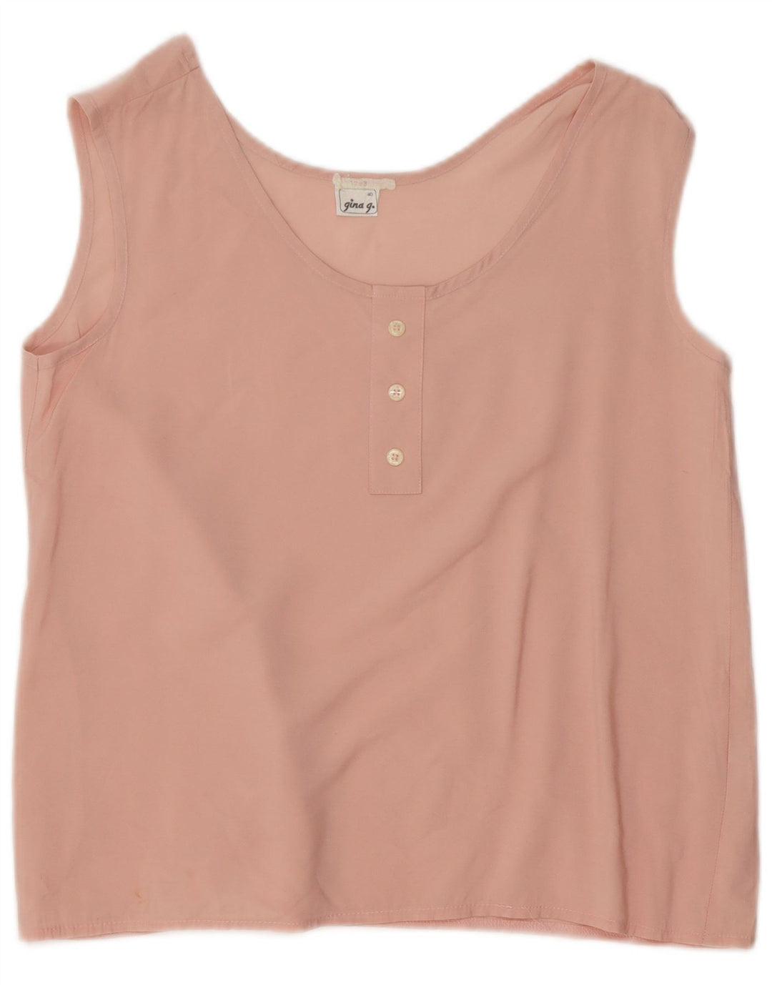 Blusa vintage sin mangas para mujer Top IT 40 Viscosa rosa pequeña
