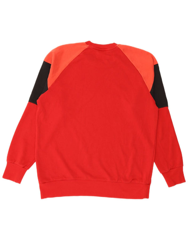ADIDAS Sudadera Hombre Jumper XL Rojo Colorblock Algodón