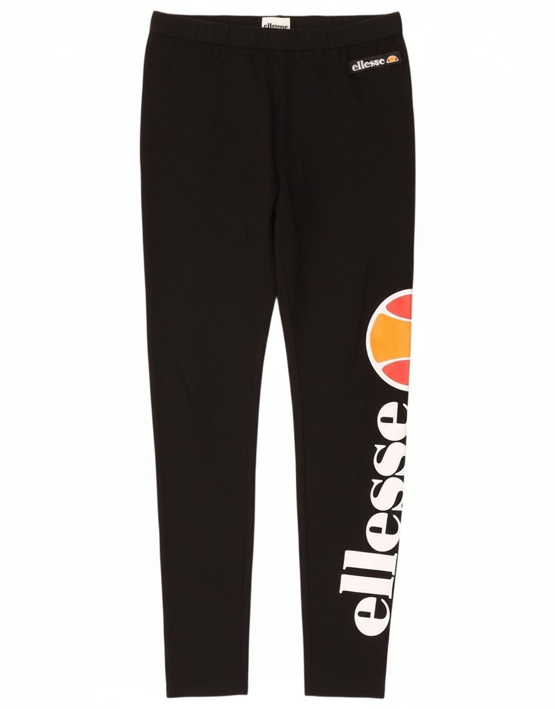 Ellesse Leggings gráficos para mujer UK 42 Mediano Algodón negro