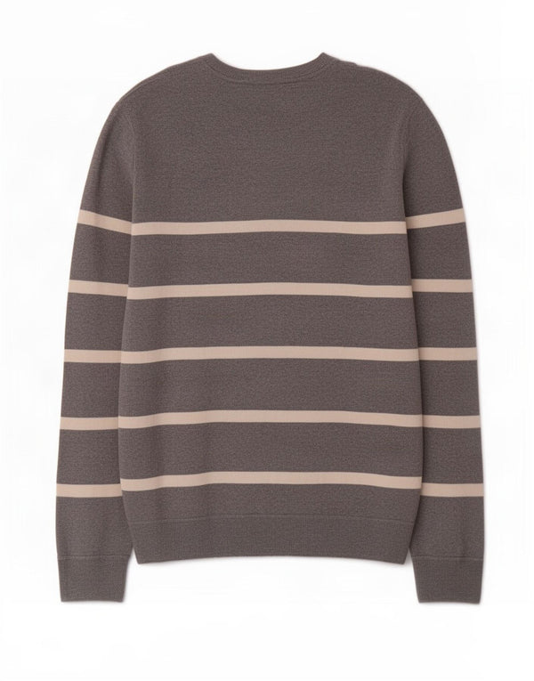 Gap Jersey con Cuello en V para Hombre XL Algodón a Rayas Gris