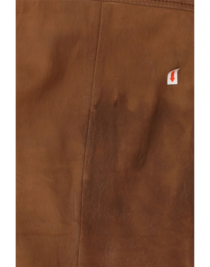 Conbipel Chaqueta de cuero para hombre IT 52 Cuero marrón grande