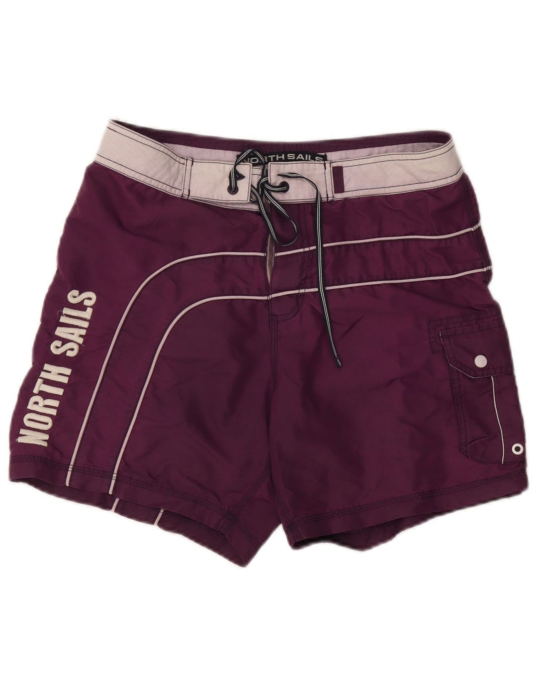 NORTH SAILS Mens Graphic Swimming Shorts Large Purple Polyamide