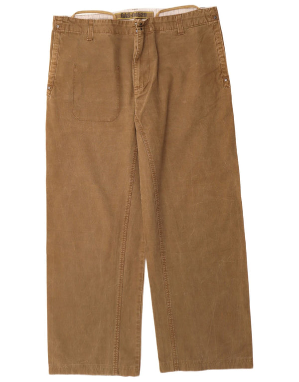 Gas Pantalones chinos rectos para mujer 2XL W38 L30 Algodón beige