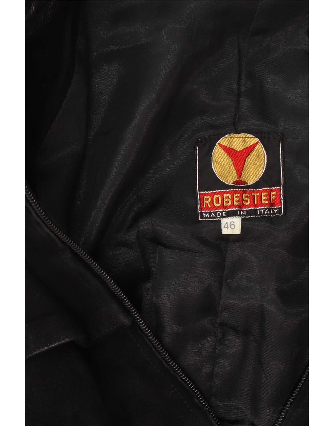 Vintage hombres militar ante bomber chaqueta IT 46 pequeño negro