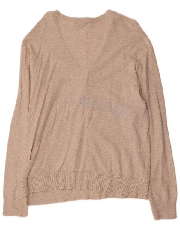 Gap Cárdigan para Mujer UK 40 XL Algodón Beige