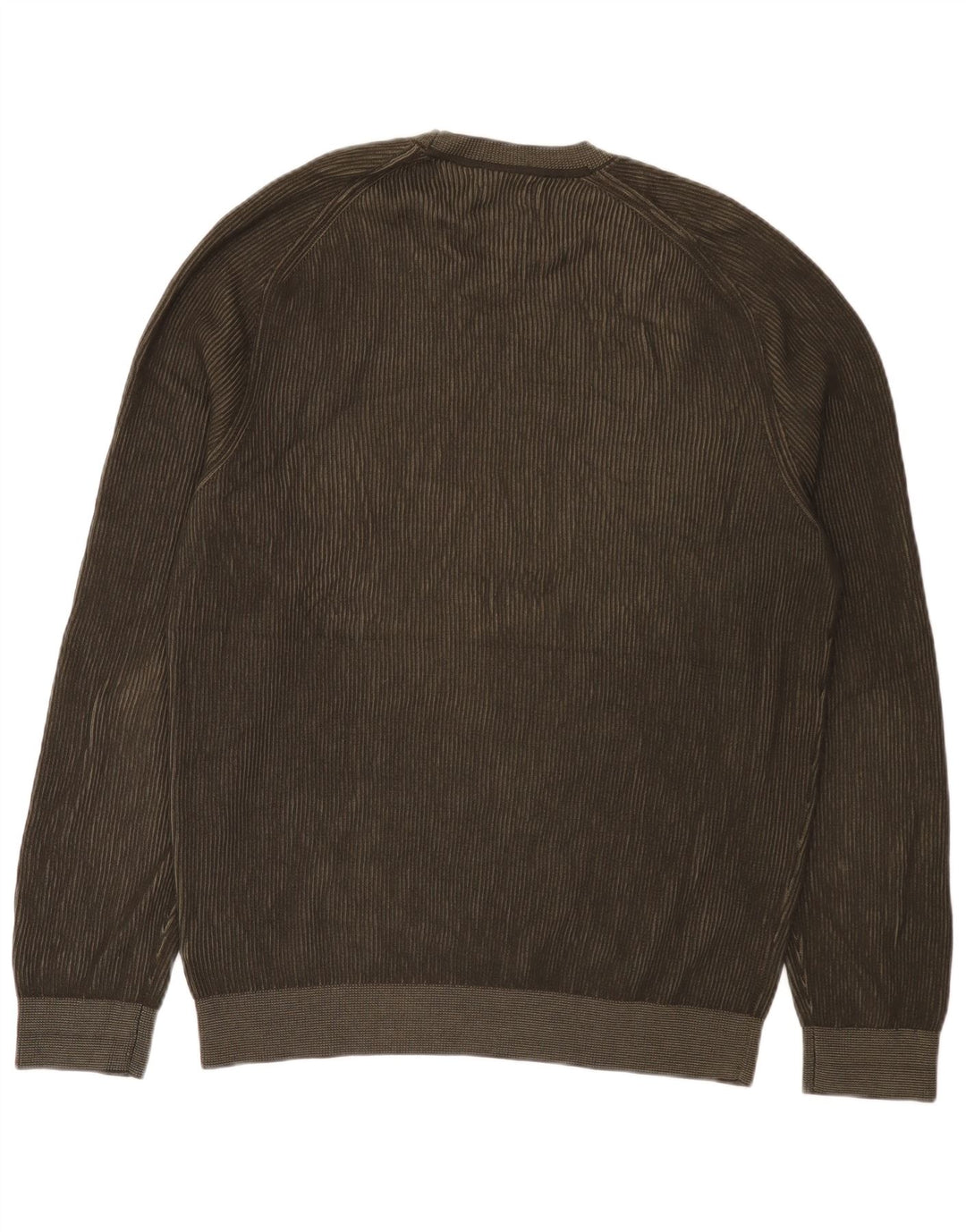 Massimo Dutti Jersey Cuello Redondo Hombre XL Caqui Algodón