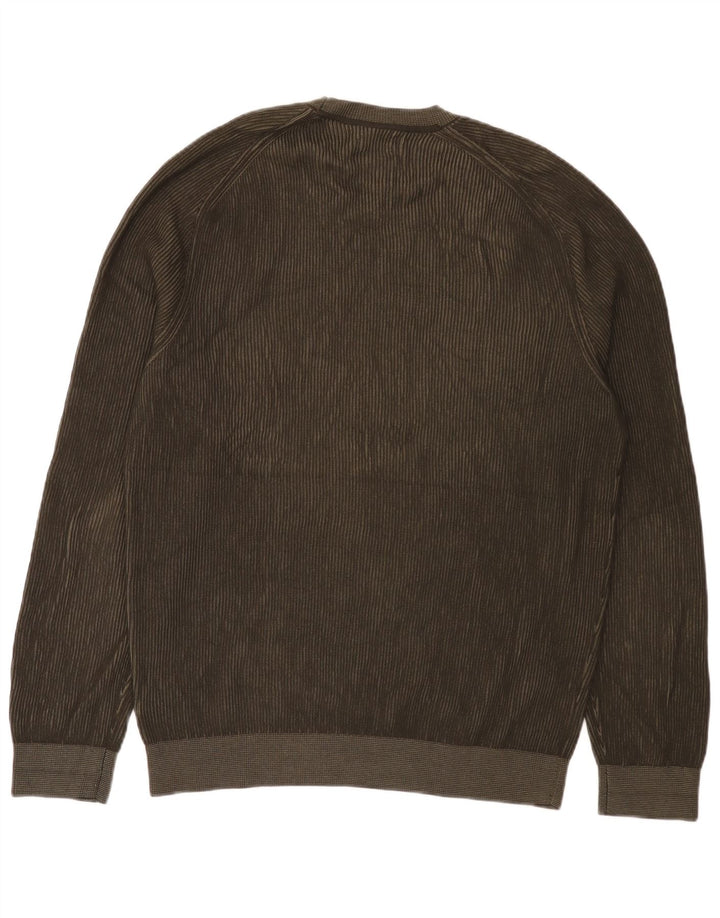 Massimo Dutti Jersey Cuello Redondo Hombre XL Caqui Algodón
