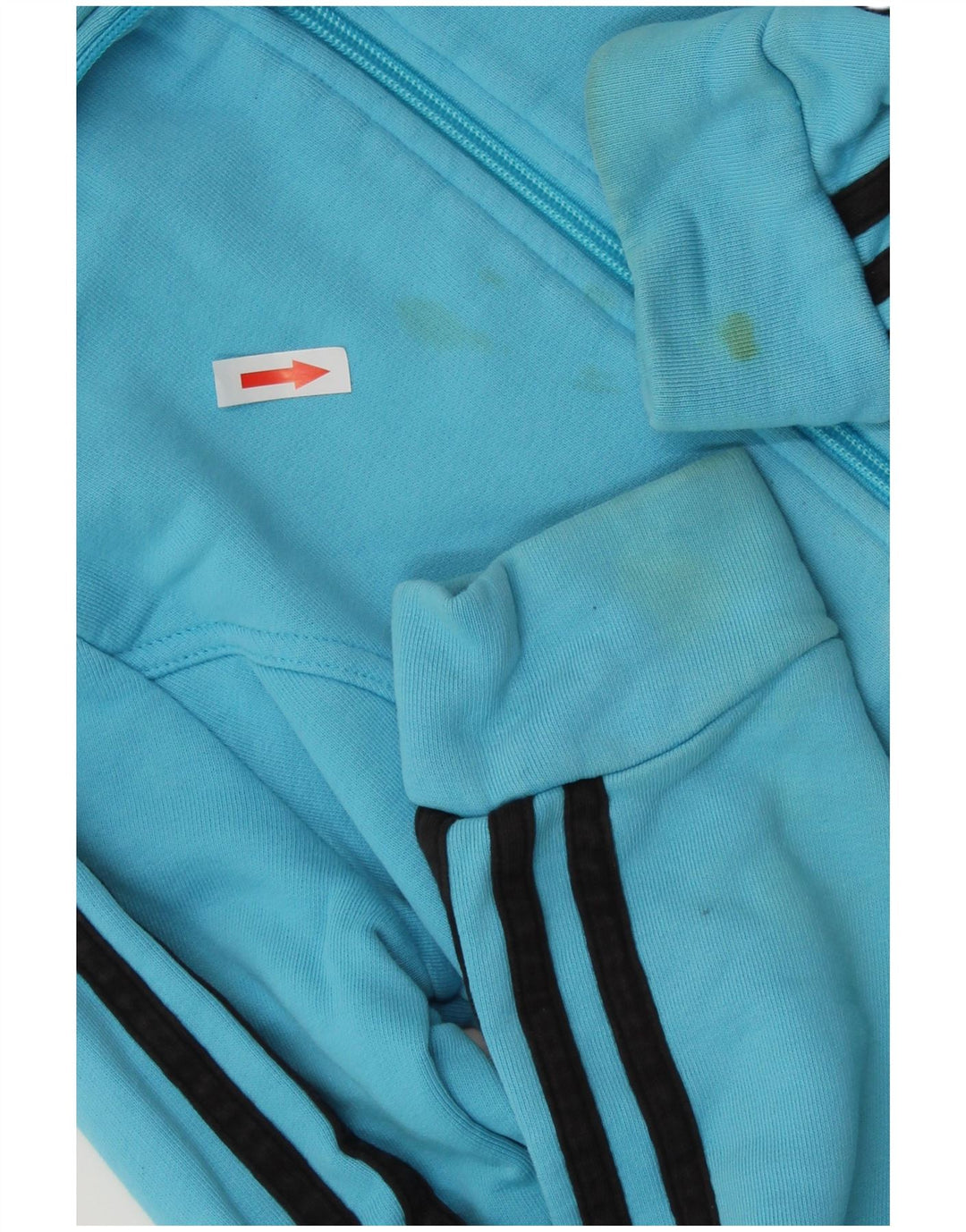 ADIDAS Chaqueta de chándal para mujer UK 8 Small Blue Cotton