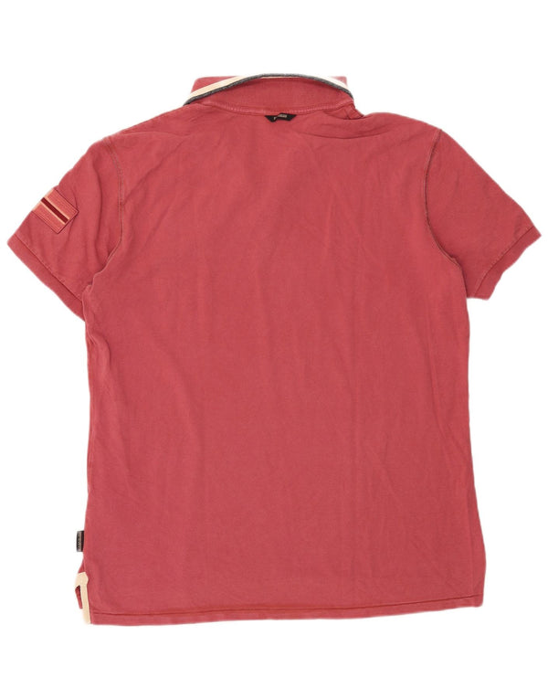 Napapijri Polo gráfico para hombre 2XL Algodón rosa