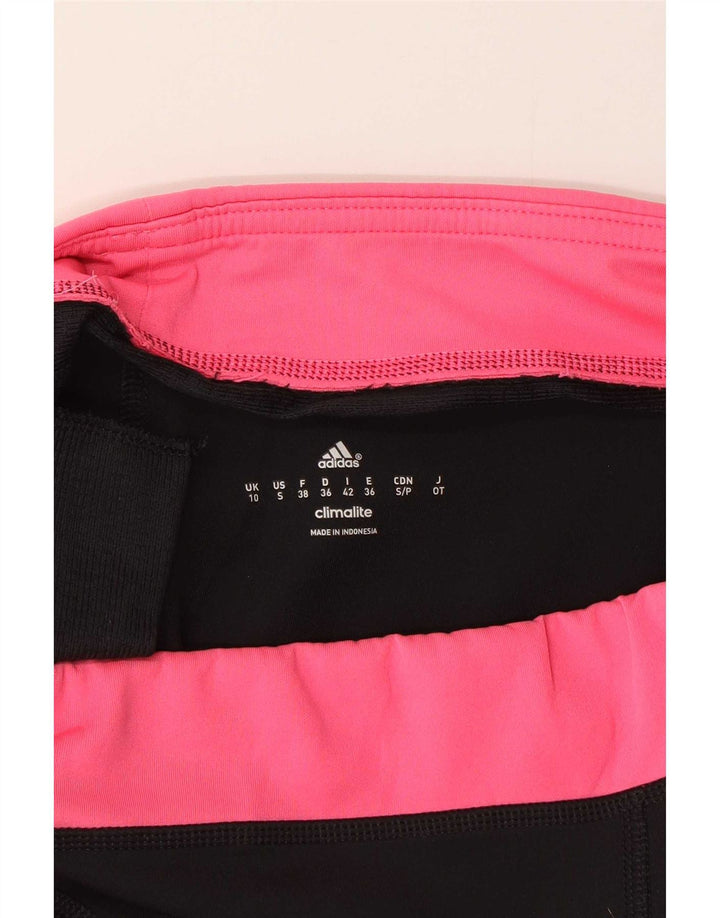 Adidas Leggings Capri para mujer UK 10 Pequeño Negro Colorblock Poliéster