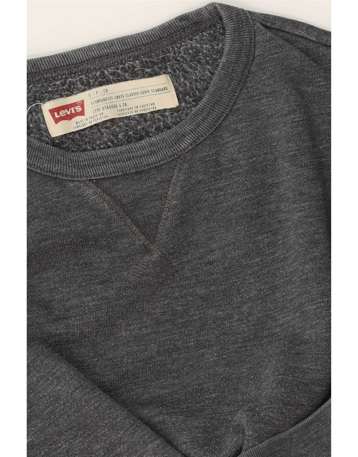 Levi's Sudadera tipo jersey para hombre, talla pequeña, gris