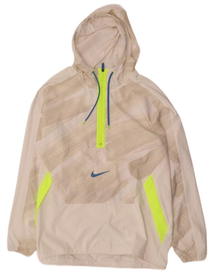 Nike Dri Fit - Chaqueta impermeable para hombre, talla 40, color blanco