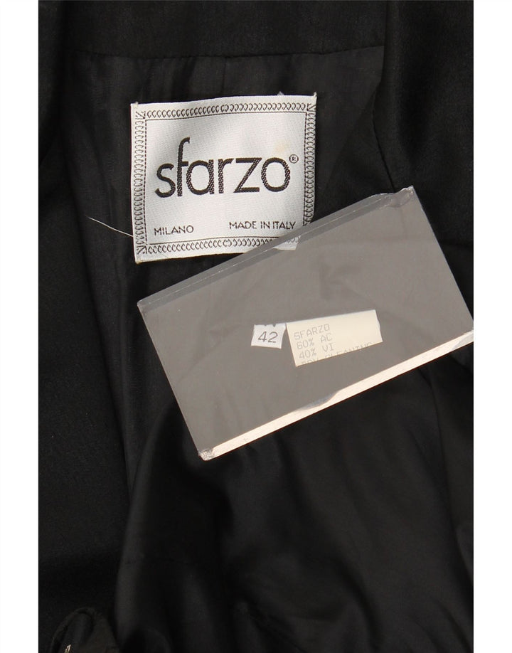 Sfarzo Chaqueta Blazer De 1 Botón Para Mujer IT 42 Acrílico Floral Negro Mediano