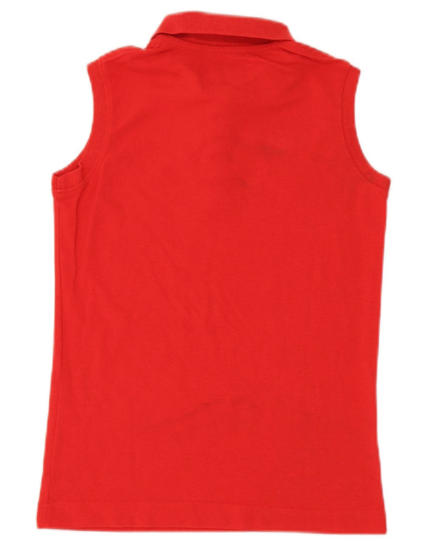 Kappa Polo Sin Mangas para Mujer UK 10 Small Rojo