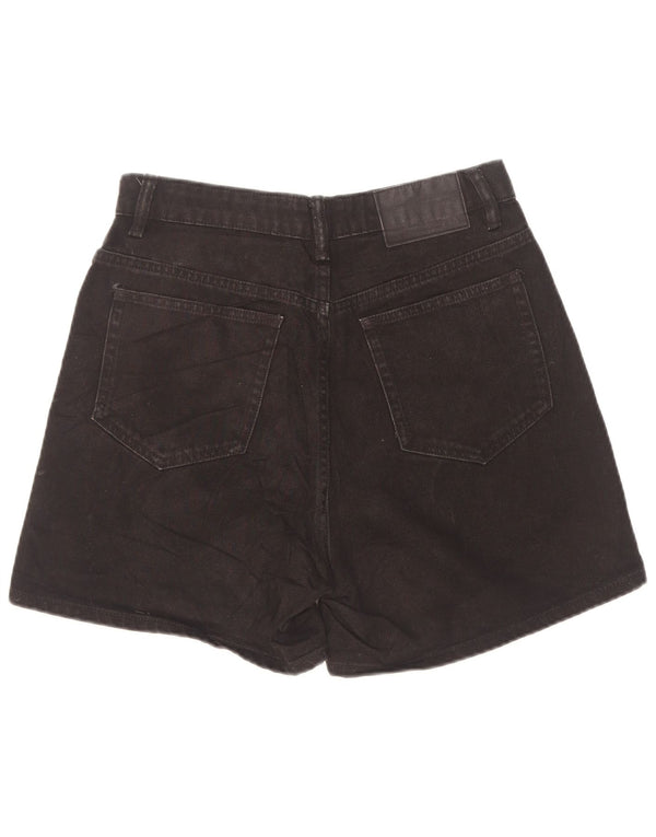 Zara Pantalones cortos vaqueros de cintura alta para mujer EU 38 Small W28 Algodón negro
