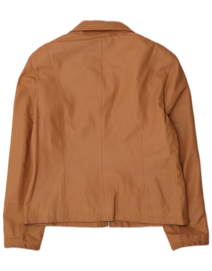 Franco Callegari Chaqueta de cuero bomber para mujer Reino Unido 46 Cuero beige grande