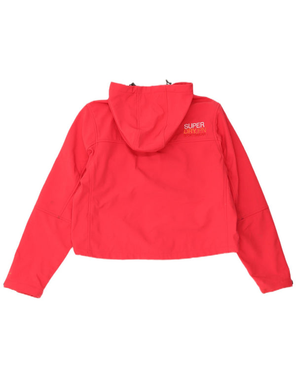 Superdry Chaqueta Cortavientos Corta Con Capucha Para Mujer UK 46 Poliéster Rosa Grande