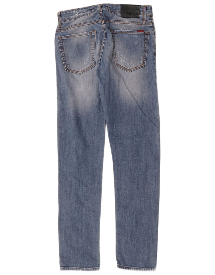 Vaqueros ajustados desgastados para hombre Liu Jo W30 L32 Algodón azul