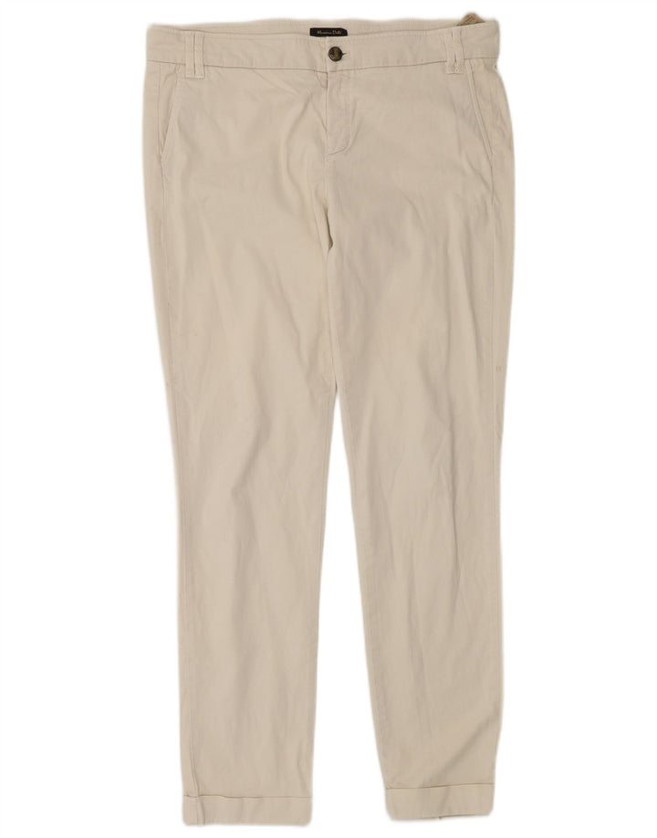 Pantalón Chino Massimo Dutti Mujer EU 40 Medium W30 L29 Blanco Roto